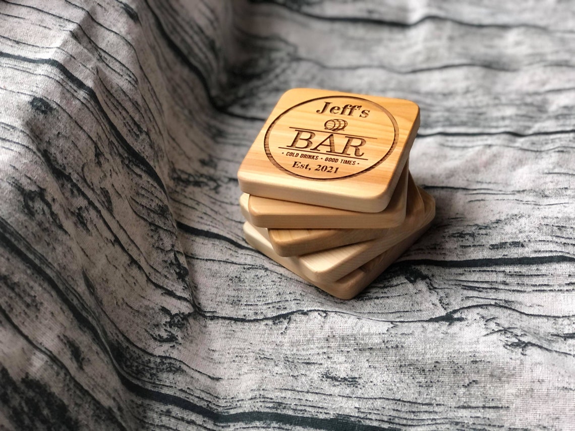 Personalized Bar Coasters Etsy