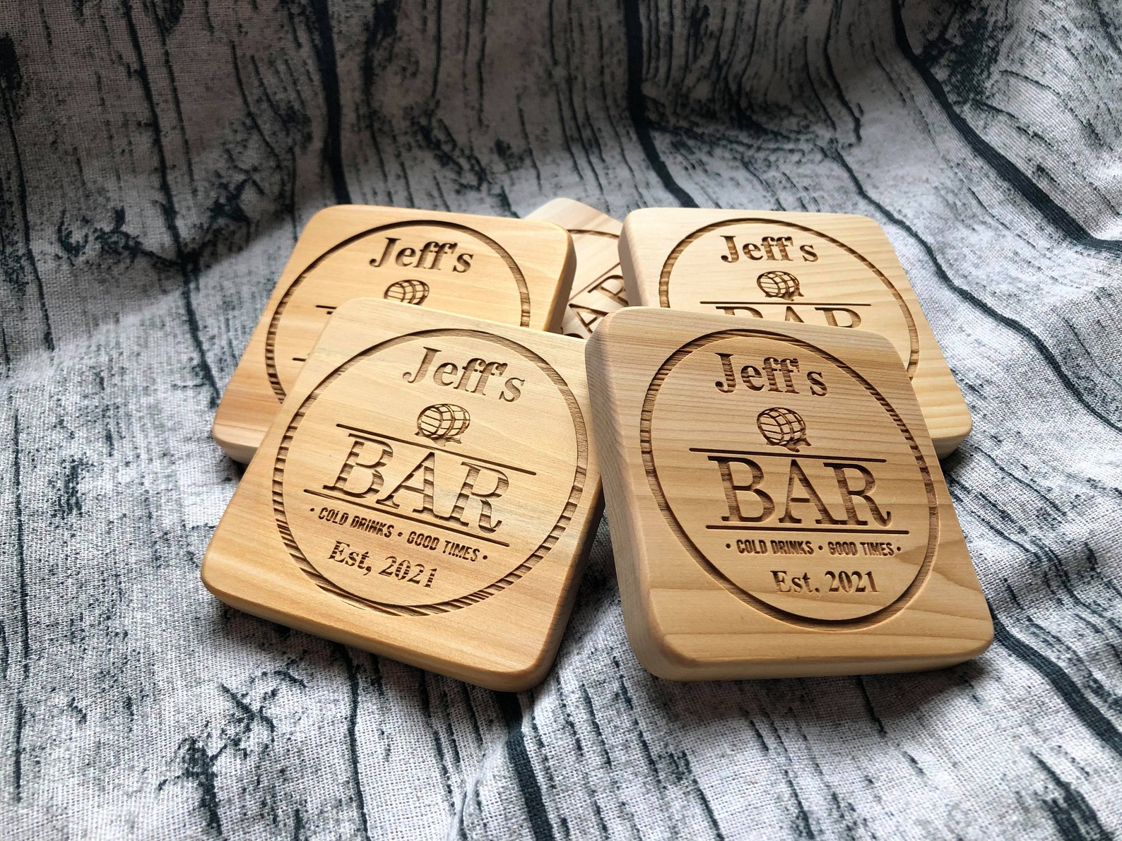 Personalized Bar Coasters Etsy