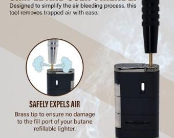 Refillable Butane Cigar Torch Lighter Air Bleed Tool from Cigar prop
