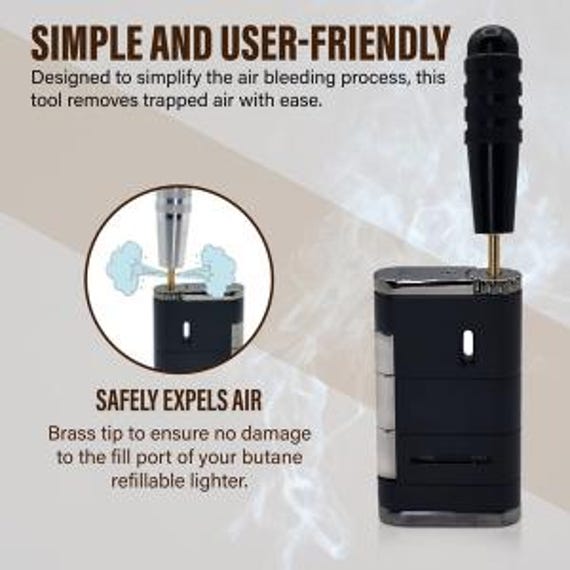 butane cigarette lighters Refillable Butane Cigar Torch Lighter Air Bleed Tool From Cigar Prop