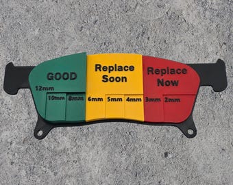 Automotive Brake Pad Thickness Gauge | Color-Coded Brake Wear Indicator Tool