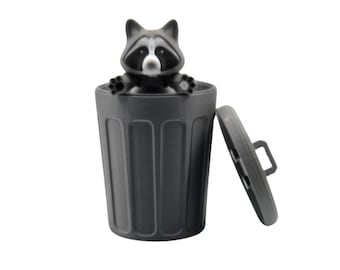 Flexible Trash Panda With Trash Can