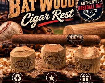 Der Bat Stub | Zigarrenablage aus recyceltem Baseballschlägerholz
