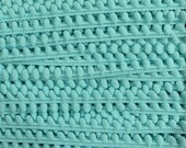 3 8 quot Baby Aqua Pom-Pom Trim. 5 Yard Increments.