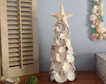 Seashell Christmas Tree / Coastal Christmas Topiary