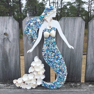 Seashell Mermaid Wall Decor / Mermaid Art
