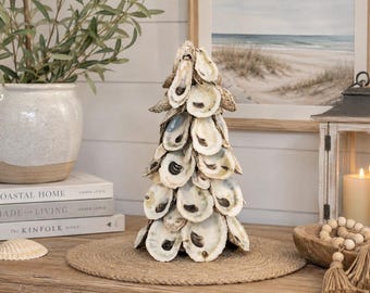 White Oyster Shell Tree / Coastal Farmhouse Christmas Tree / Beach House Decor / Gifts for the Home