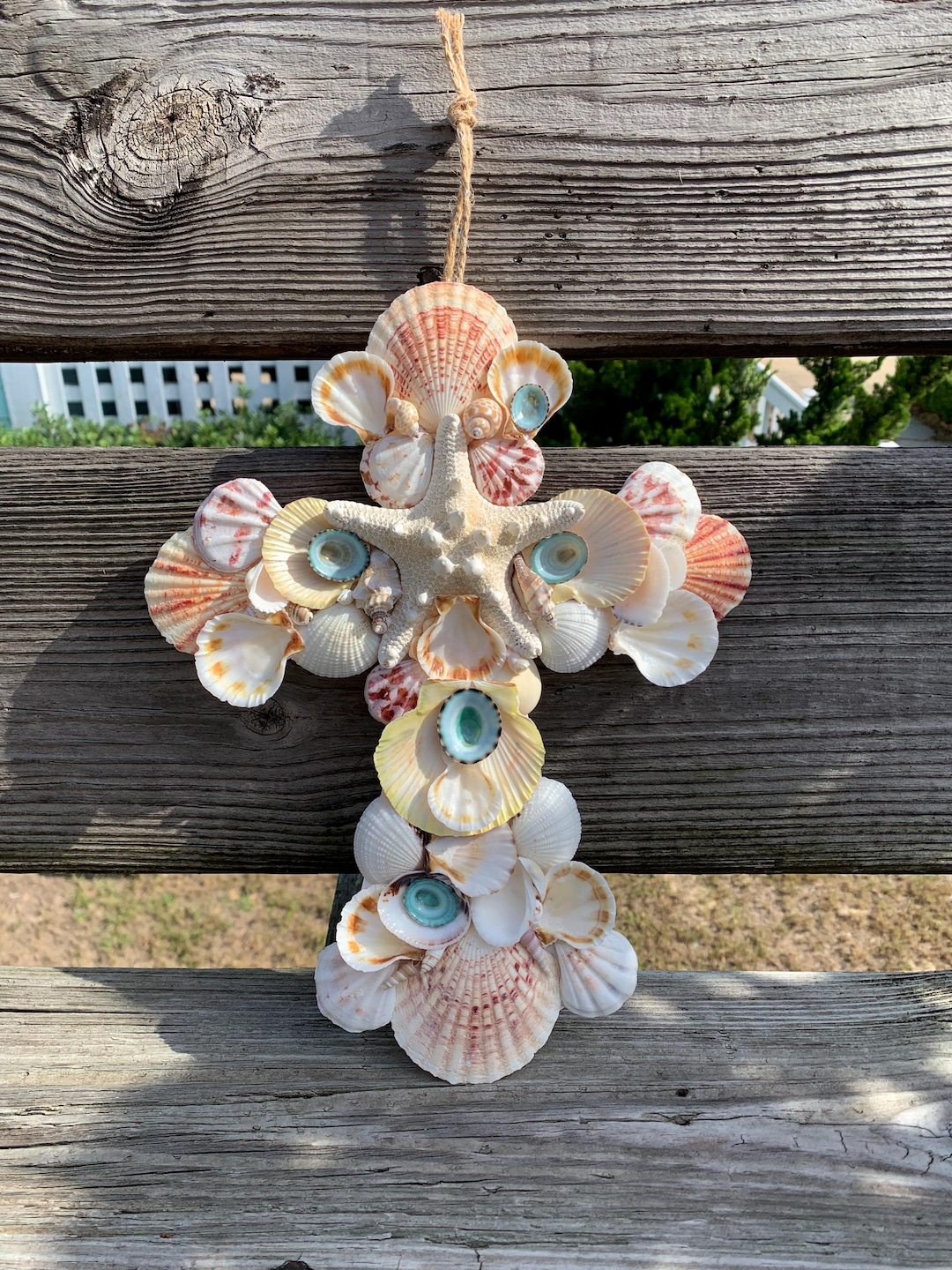 Seashell Cross Wall Art / Coastal Religious Home Decor - Etsy