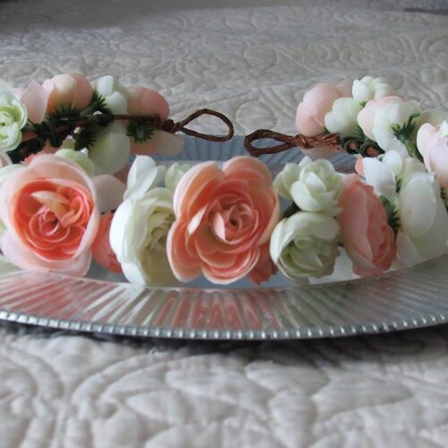 Offers Ranunculus Wedding Crown / Flower Festival Halo