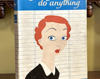 Vintage 1950s Hardback Book With Dust Jacket ‘Anybody Can Do Anything’ by Betty MacDonald, 1951.