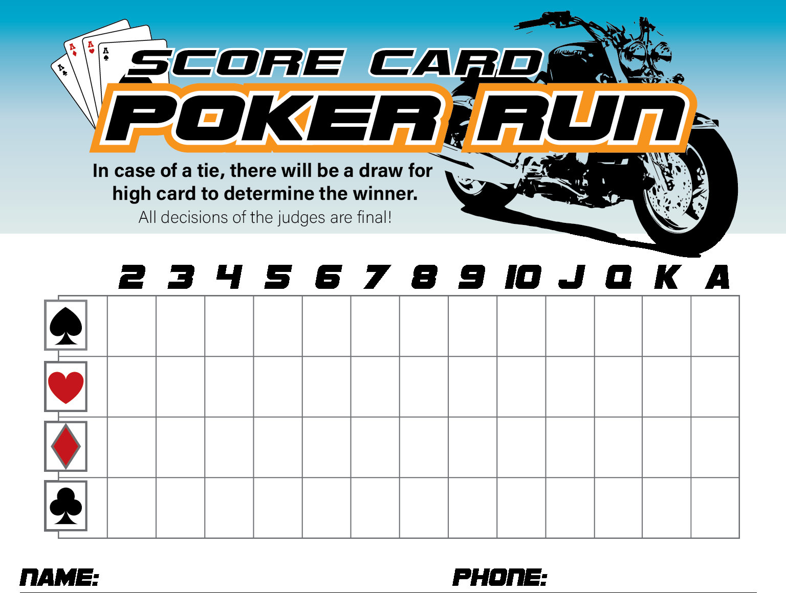 poker-run-score-cards-etsy for Free Printable Poker Run Score Sheet Poker Run Score Cards - Etsy for Free Printable Poker Run Score Sheet