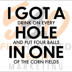GOLF Hole In One svg/eps file Cricut, Silhouette Cameo, etc.  T-Shirts, Mugs and more!