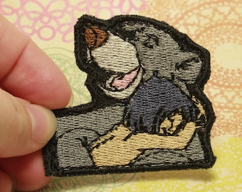 Baloo and Mowgli The Jungle Book Disney Iron on or Sew on Patch