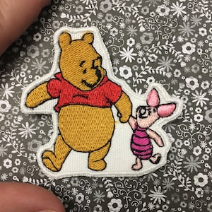 Winnie the Pooh and Piglet Iron on or Sew on Patch