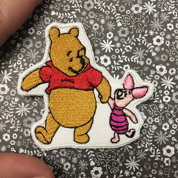 Winnie the Pooh and Piglet Iron on or Sew on Patch