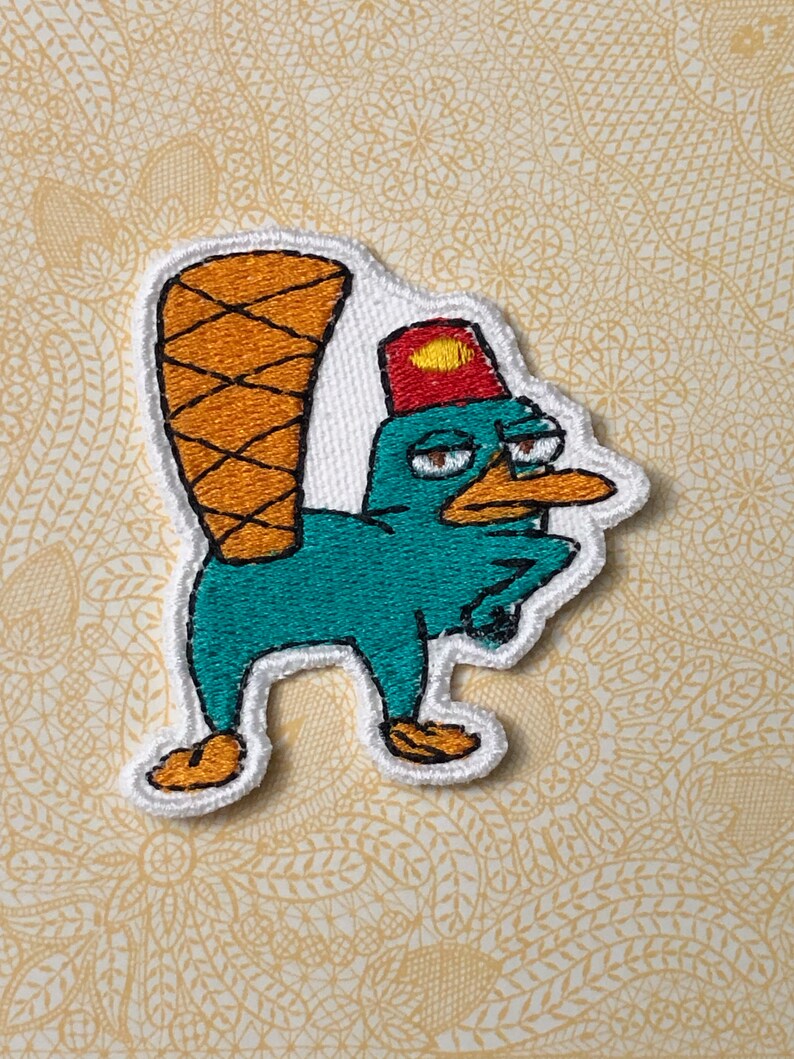 Perry With A Fez Phineas And Ferb Disney Iron On Or Sew On Patch Etsy