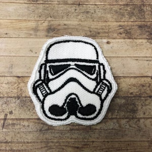 Storm Trooper Helmet Star Wars Disney Iron on or Sew on Patch