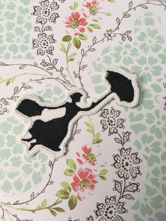 Mary Poppins Embroidered Patch - 4 Inch Wide Sew-On Applique
