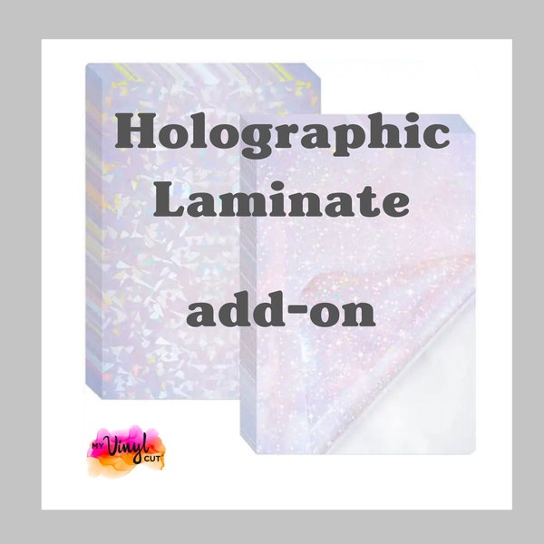 Holographic Laminate ADD-ON | Add specialty holographic laminate to any sticker in my shop to your order - 10 different options