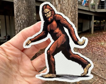 Sticker 39K Bigfoot Big Foot Sasquatch Yeti Vinyl Decal PRINTED vinyl White Clear or Transparent Glitter Sticker CLEARANCE
