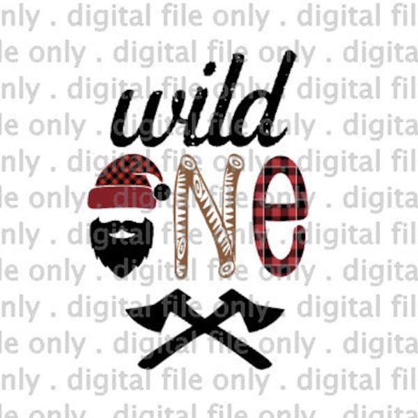 Digital File Wild One SVG for print and cut or htv on a shirt or bag DIGITAL FILE only