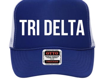 Otto Brand | Royal Blue | Foam Front | Mesh Back | Adjustable Snap Closure | Trucker Hat | Delta Delta Delta