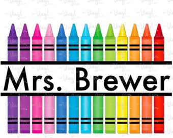 crayon name tag etsy