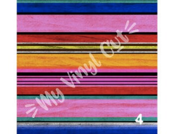 Serape HTV Heat Transfer Printed Vinyl Pattern  12 x 12 inch sheet for shirts or Permanent Adhesive Vinyl for cups, car windows, laptops