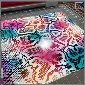 Bright Snake Skin Pattern Printed Heat Transfer Vinyl HTV for T Shirts ...