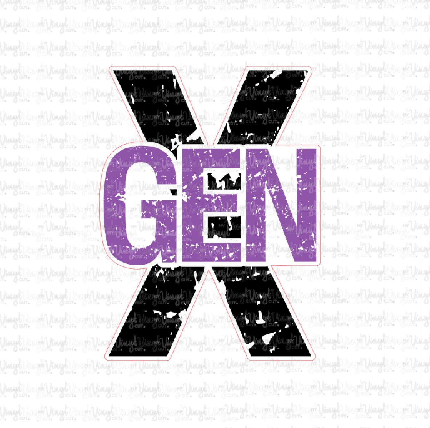 Sticker Gen X 1E Generation X Vinyl Decal PRINTED Vinyl White Etsy