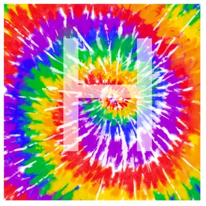 Printed Heat Transfer Vinyl Tie Dye H HTV for shirts fabrics Printed on Siser ColorPrint Easy 12 x 12 sheet Heat Mask Included Do Not Mirror