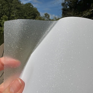 Glittery, Sugary, QuickSand Laminating Sheets 6 x 12, 8 x 11, 8 1/2 x 11, or 12 x 12 inches for Cold Laminating Sticker Overlay