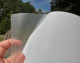 Glittery, Sugary, QuickSand Laminating Sheets 6 x 12, 8 x 11, 8 1/2 x 11, or 12 x 12 inches for Cold Laminating Sticker Overlay