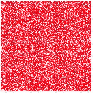 May include: Red and white speckled background with a random pattern.