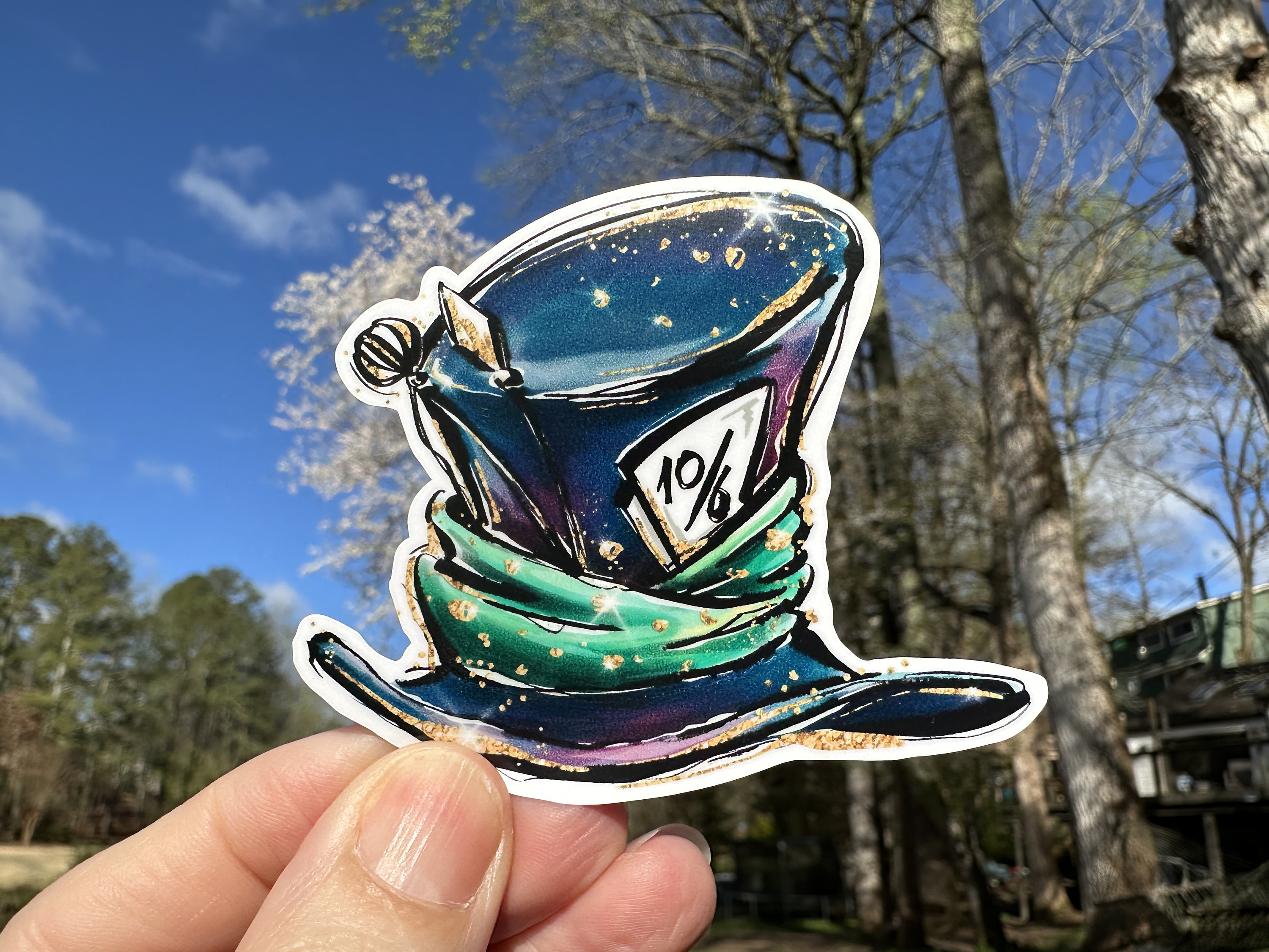 Vinyl Sticker | 21G | Mad Hatter Hat | Waterproof | Permanent