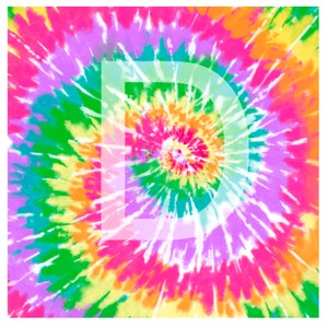 Printed Heat Transfer Vinyl Tie Dye D HTV for shirts fabrics Printed on Siser ColorPrint Easy 12 x 12 sheet Heat Mask Included Do Not Mirror