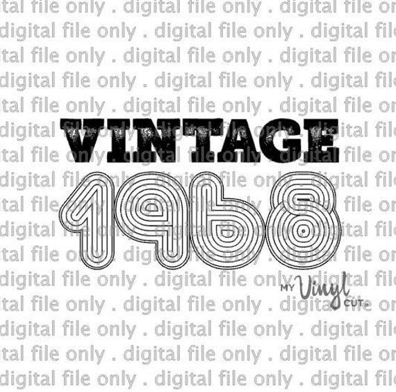 Digital File Vintage Year Customizable Pick Your Birthday Year Etsy