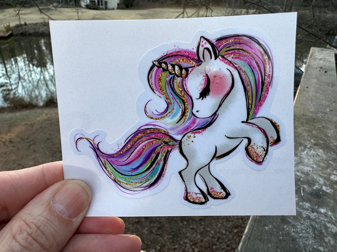 Unicorn 40J Vinyl Sticker Waterproof Window Cling - Etsy