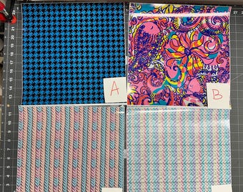 Printed Vinyl | CLEARANCE B | Permanent Adhesive | Overstock | 12 x 12 inches