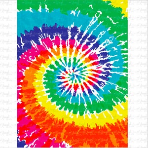 Printed Vinyl Rainbow Tie Dye Swirl Pattern Printed Heat Transfer Vinyl HTV for T shirts Adhesive Vinyl for Cups 9 x 12 sheet