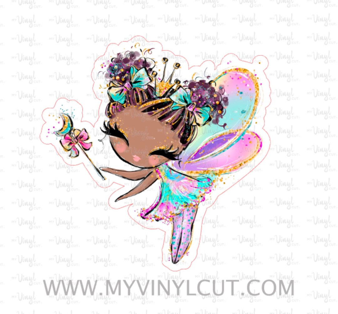 Fairy Flying Sticker Sticker | 12J | Flying Fairy | Waterproof Vinyl Sticker | White | Clear ...
