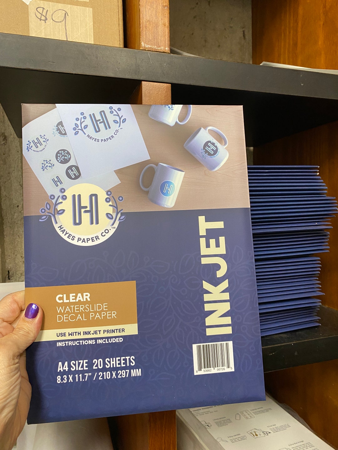 Hayes Paper Co. Brand Clear Inkjet Waterslide Paper for Your Home ...