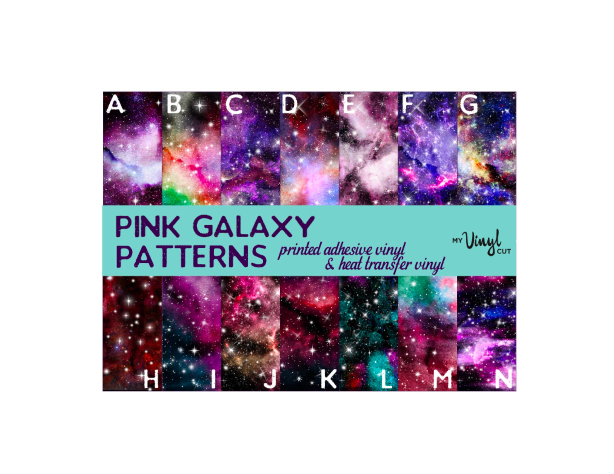 galaxy print heat transfer vinyl