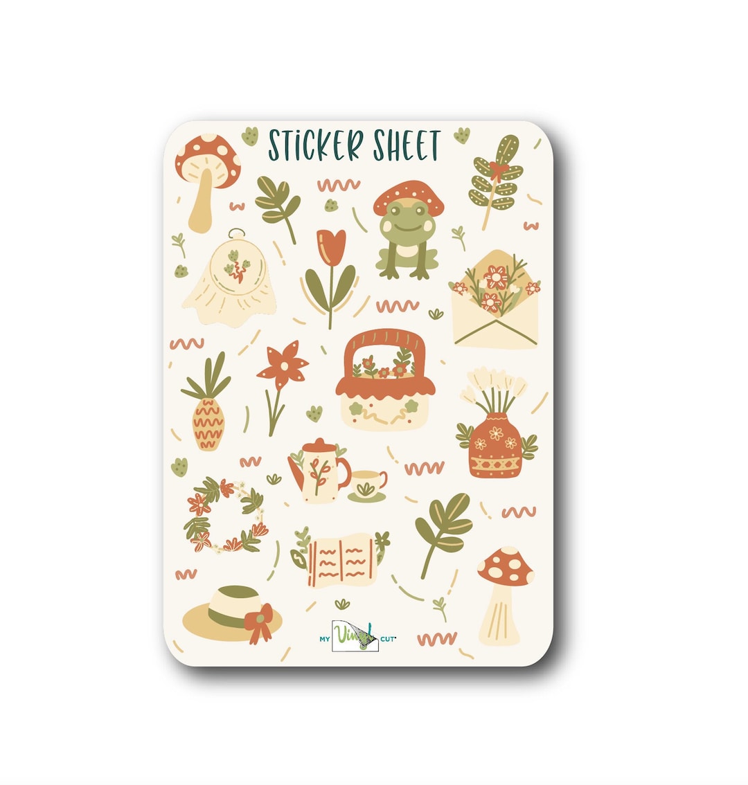 Sticker Sheet - Cottagecore | Bullet Journal Stickers, Planner Stickers ...