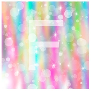 Printed Adhesive Vinyl, UNICORN BOKEH F Choose Permanent Adhesive for outdoors or Removable Adhesive for interiors 12 x 12 sheet