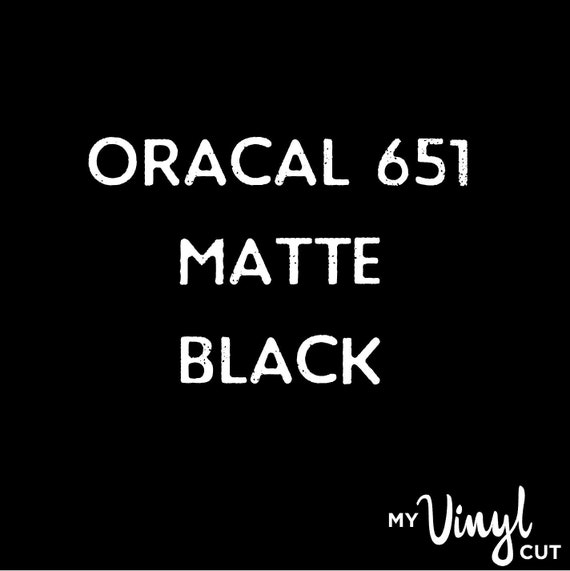 ORACAL 651 Vinyl Matte Black 12 X 12 Inch Sheet Permanent Adhesive Matte  Finish Solid Black Color 