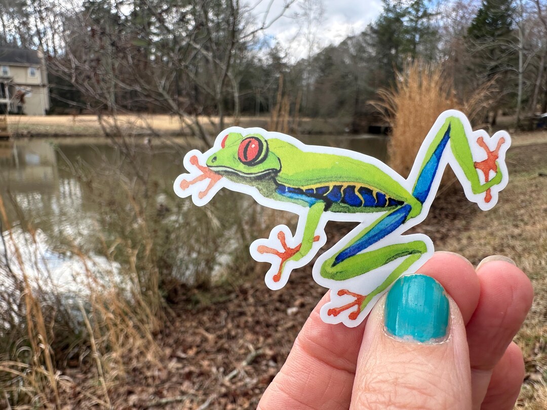 Tree Frog | 57H | Waterproof Vinyl Sticker | Window Cling | Glitter ...