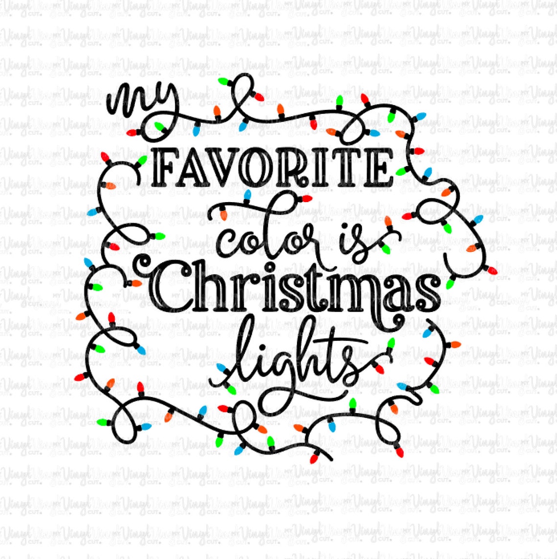 Sublimation Transfer My Favorite Color is Christmas Lights T Etsy