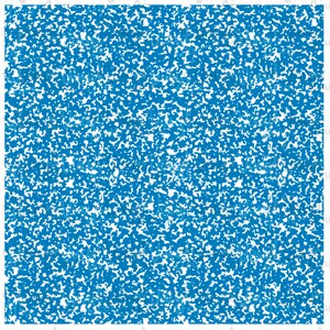 May include: A blue and white speckled background pattern. The pattern is reminiscent of the paper found in composition notebooks.
