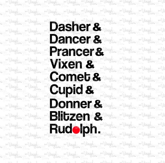 Digital Download Reindeer Names PNG JPG Svg Dxf Instant - Etsy
